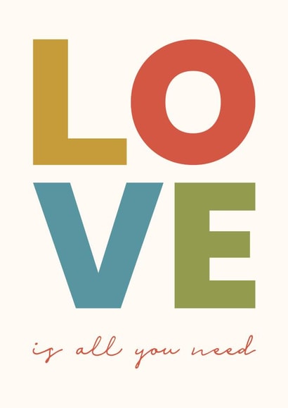 Love is all you need card created by Grace Emily