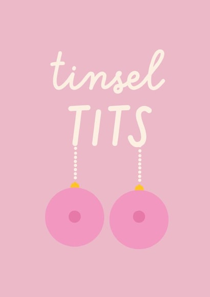 Tinsel Tits Christmas Baubles Card created by Melissa Gray
