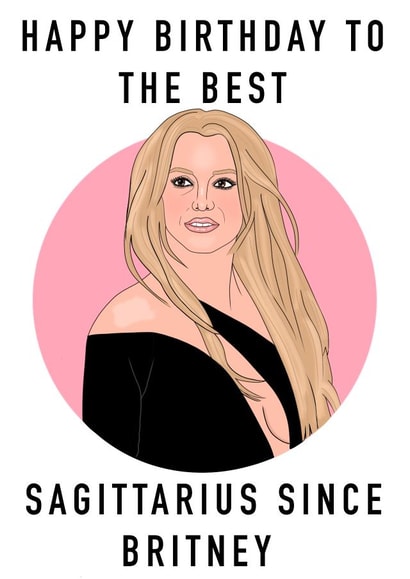 Britney Spears birthday Sagittarius card created by Ain't It Fun