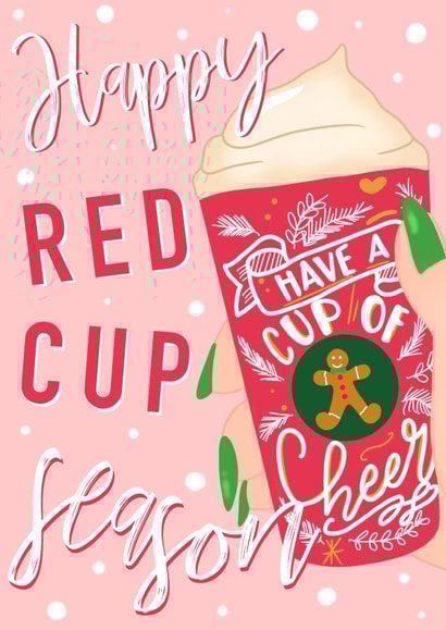 Starbucks Christmas drink Christmas card  created by Ain't It Fun