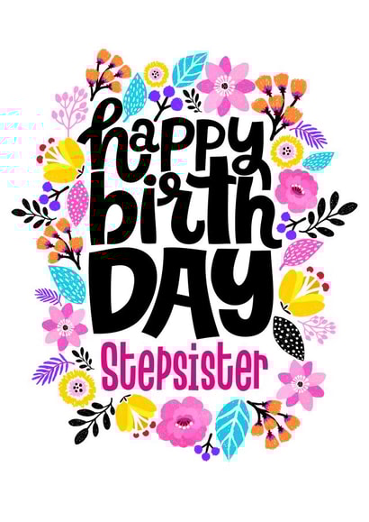 Happy Birthday Stepsister  created by Geordies Love Gin