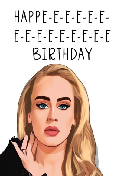 Adele Birthday Card created by Pack a Punch Designs
