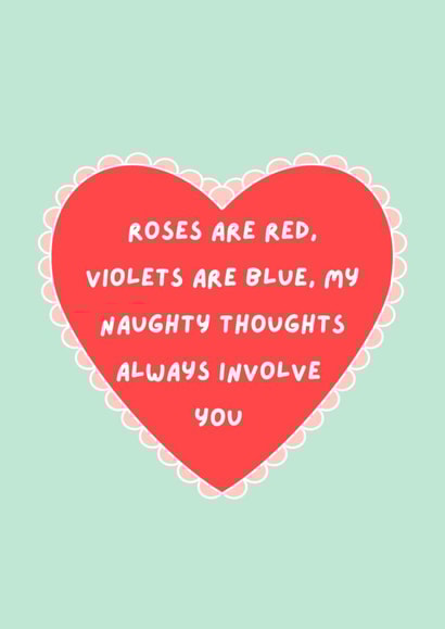 Roses are Red Valentines, anniversary, boyfriend, for girlfriend, naughty, funny created by By Emma Dearling