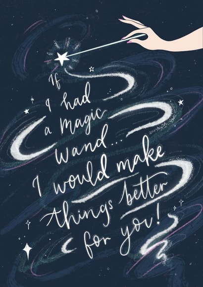 Magic wand make things better card created by Envy Row