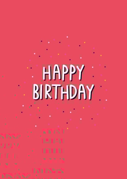 HAPPY BIRTHDAY SPRINKLE CONFETTI CARD created by HAPPY
