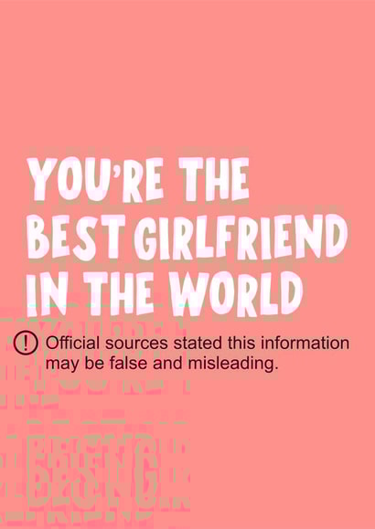 You're the best girlfriend in the world created by Banter King