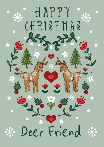 Happy Christmas Deer Friend created by Angie Spurgeon