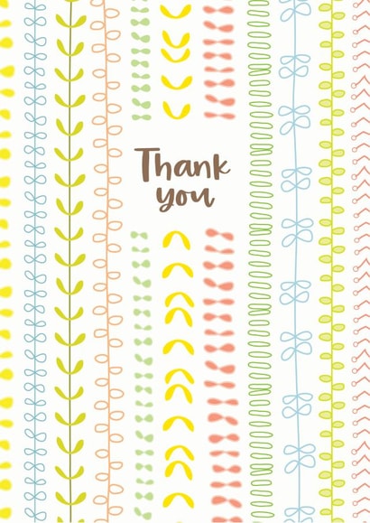 bric-a-brac thank you card created by Deborah Chou