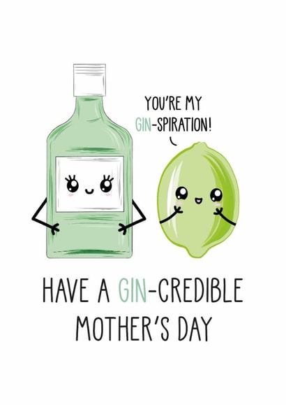 Funny Mother's Day Card, Gin-Spiration created by Just Joy Designs