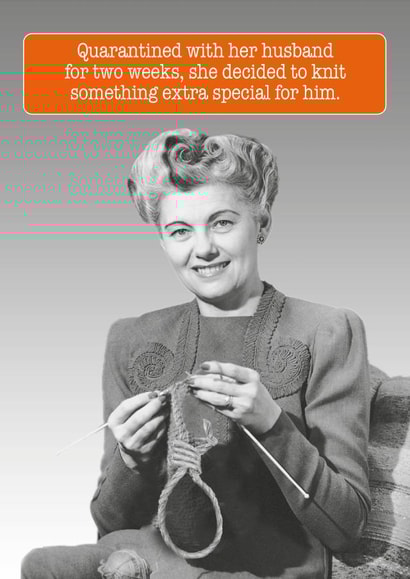 Quarantine Knitting/Hobby Birthday Card created by Quitting Hollywood