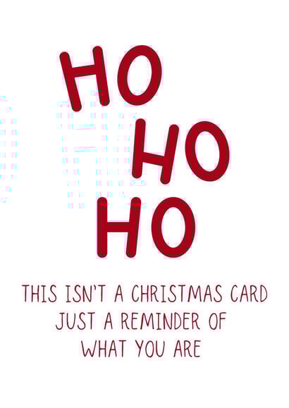Funny christmas card created by MillennialprintsCo