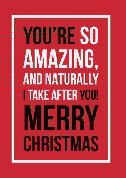 Cheeky you’re amazing (and so am I) Christmas card created by See-saw Cards