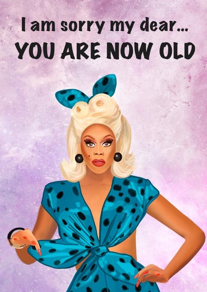 RuPaul Cheeky Birthday Card created by Sarah Stephenson
