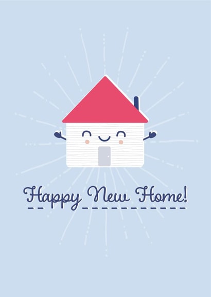 Cute New Home Card - Smiley House - Happy New Home! created by Small Dots