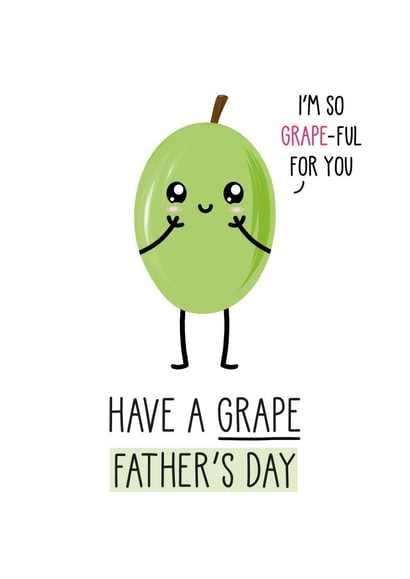 Funny Father's Day Card, Grape Day created by Just Joy Designs