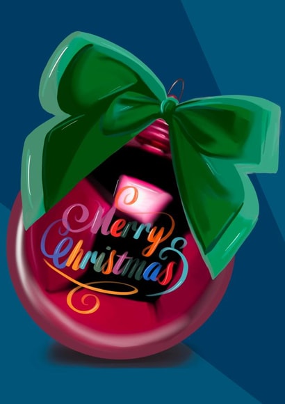 Retro Christmas bauble card created by andyclayotbay