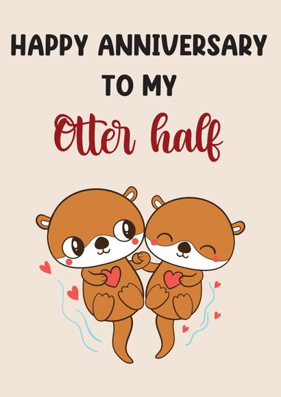 Cute Anniversary Card For Husband/Wife or Boyfriend/Girlfriend. created by Nidd And Rigg!
