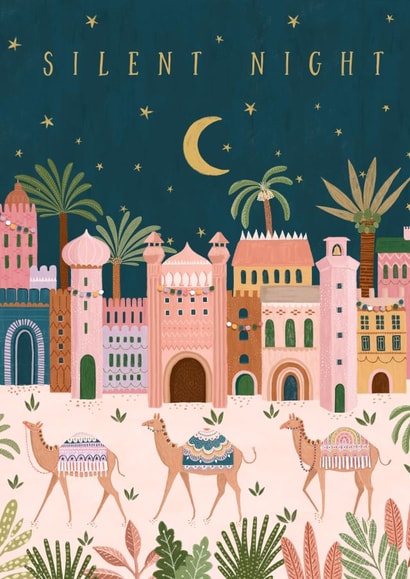 Camels and night sky Chistmas Card created by The Jaunty Cocoon
