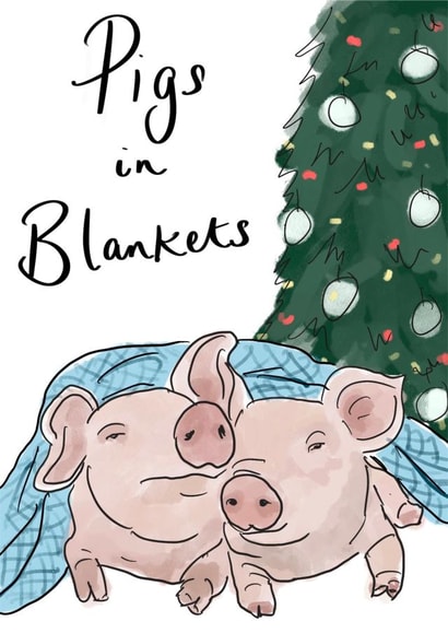Pigs in blankets created by JMountford Art