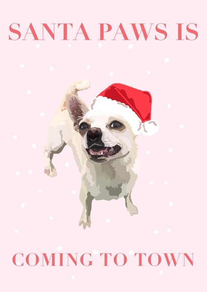 Santa paws is coming to town chihuahua created by Katie McCormick