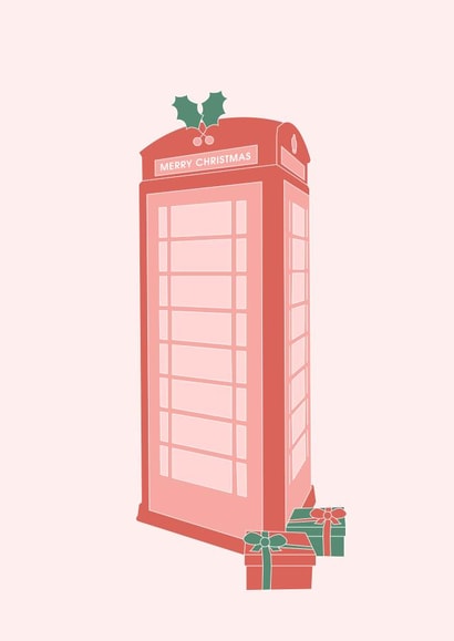 London Phone Box Christmas Card created by Kate Fulford