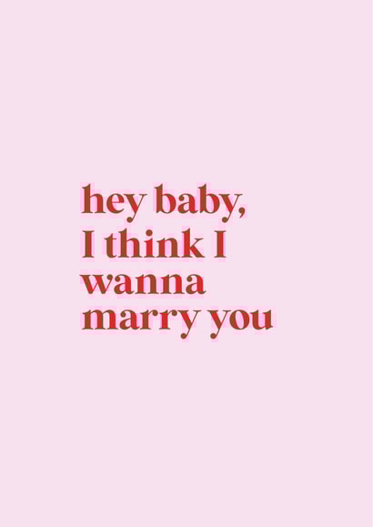 Hey baby, I think I wanna marry you - Bruno Mars lyrics created by Loved Up North
