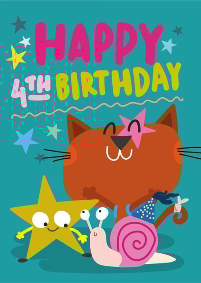 Happy 4th Birthday created by Banjo Robinson