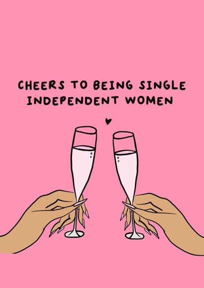 Single independent women created by Molly Cards UK