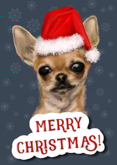 Chihuahua Merry Christmas created by JuliaUKdigital