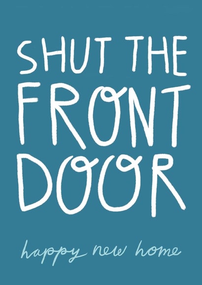 Funny STFD Typography Card - Shut The Front Door created by ems le tocq