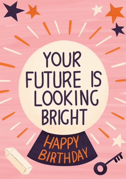 Happy Birthday Fortune Teller Crystal Ball Card created by @SarahPriceDesigns