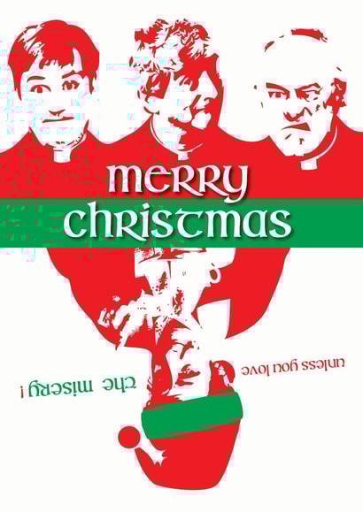 Merry Christmas from the Father Ted crew created by Sour Marshmallow Design