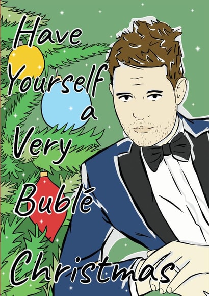 Michael Buble Very Buble Christmas Card 1000 created by Bec Broomhall