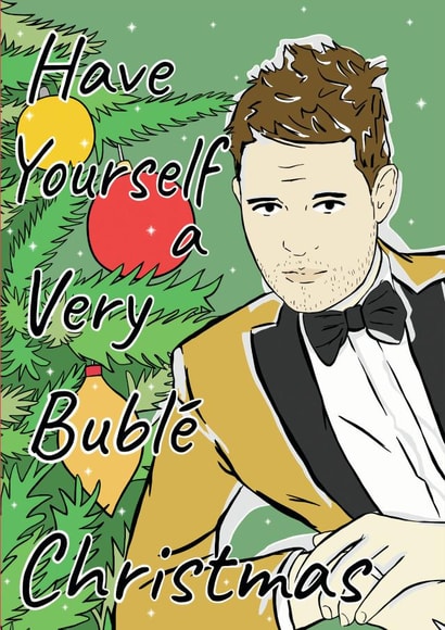 Michael Buble Very Buble Christmas Card 1001 created by Bec Broomhall