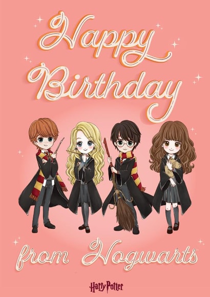 Happy Birthday from Hogwarts Harry Potter Anime created by Cardology