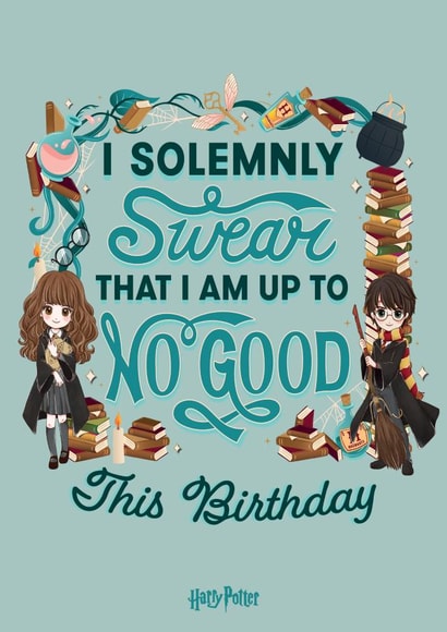 I Solemnly Swear Harry Potter Birthday Card created by Cardology