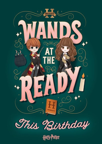 Ron Weasley and Hermione Granger Birthday Card created by Cardology