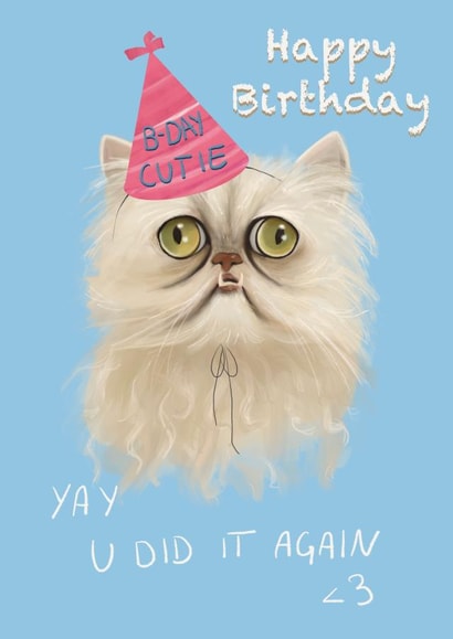 Funny Cat Birthday Card created by Anna Stanczyszyn