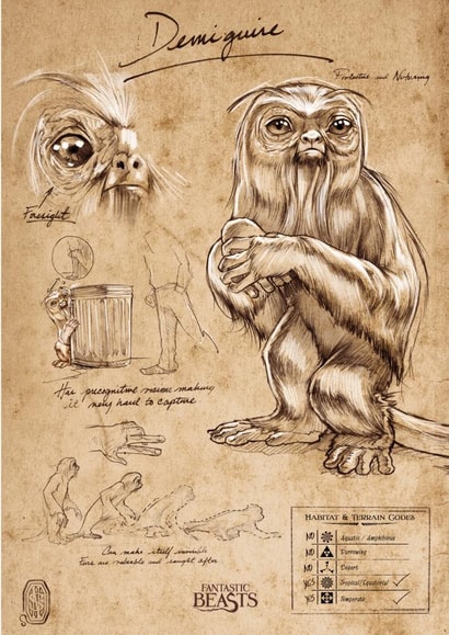 Demiguise Fantastic Beasts Harry Potter Card created by Cardology