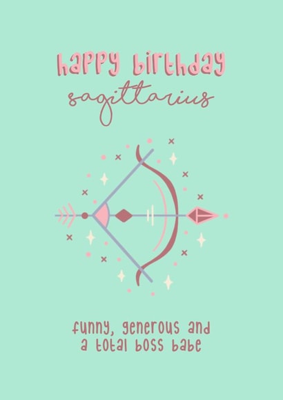 Sagittarius Birthday Card created by Laura Mason