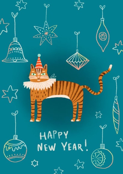 Tiger New Year card created by Katherine Polyakova