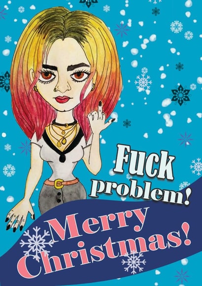 The heroine of the TV series sex education wishes a merry christmas created by Julia BU