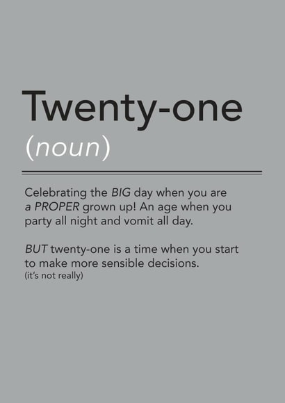 TWENTY-ONE created by The Boy and the Bear