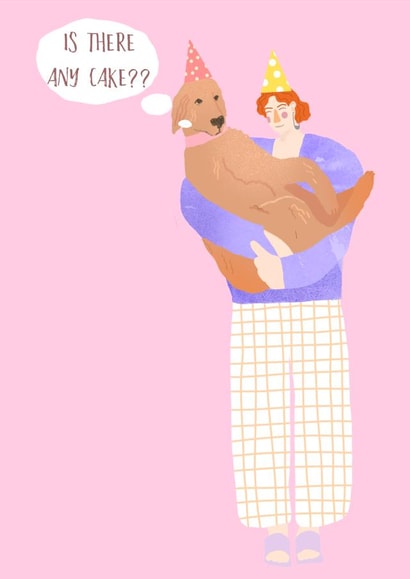 Labradoodle is fan of cake in mums hug created by Holaholga (Olga Aleksandrova)