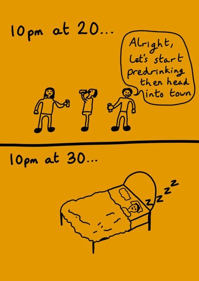 Getting old Birthday Card created by DeezDoodles