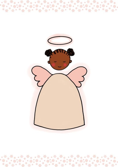Brown Skin Angel Christmas Card created by Afritistic