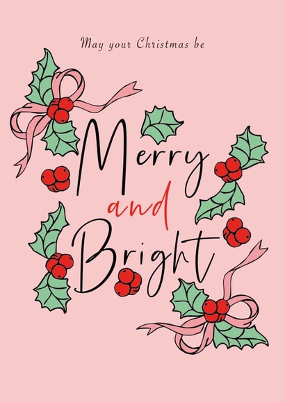 Merry and Bright Christmas Card created by Eat Print And Be Merry