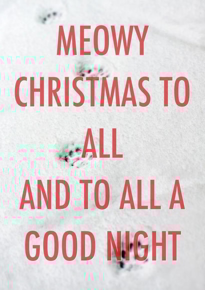 Meowy Christmas to all created by Number 27 Design