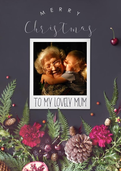 Classic Christmas Card - Mum - Wreath created by Love Lila Photography
