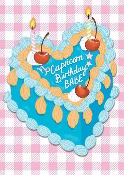 Capricorn Star Sign Birthday Card created by The Stylist Illustrates